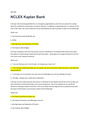 NSG 100 NCLEX Kaplan Bank