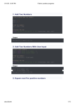 Python practice programs