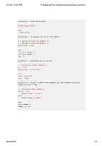Python practical exercise question answers