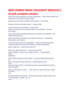 68W COMBAT MEDIC FIELDCRAFT MODULES I-III with complete solution