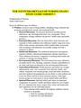NUR 2115 FUNDAMENTALS OF NURSING EXAM 1 STUDY GUIDE (VERSION-1) (NEW)| RASMUSSEN COLLEGE