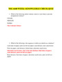 NSG 6440 WEEK 4 KNOWLEDGE CHECK QUIZ / NSG6440 WEEK 4 KNOWLEDGE CHECK QUIZ (NEW)| SOUTH UNIVERSITY
