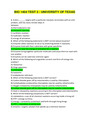 BIO 1404 TEST 3 / BIO1404 TEST 3 (NEW-2021)| COMPLETE SOLUTIONS| UNIVERSITY OF TEXAS