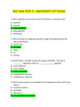 BIO 1404 TEST 2 / BIO1404 TEST 2 (NEW-2021)| COMPLETE SOLUTIONS| UNIVERSITY OF TEXAS