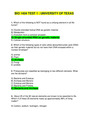 BIO 1404 TEST 1 / BIO1404 TEST 1 (NEW-2021)| COMPLETE SOLUTIONS| UNIVERSITY OF TEXAS