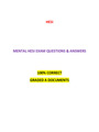 MENTAL HESI EXAM QUESTIONS & ANSWERS (NEW-2021)| VERIFIED, 100% CORRECT
