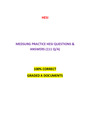 MEDSURG PRACTICE HESI QUESTIONS & ANSWERS (111 Q&A) (NEW-2021)| VERIFIED, 100% CORRECT
