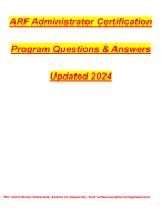 ARF Administrator Certification Program Questions Answers Updated