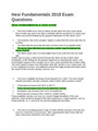Hesi Fundamentals 2019 Exam Questions & Answers with Rationales