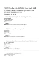 NCSBN Nursing Misc Exam 2025-2026 Study Guide CURRENTLY TESTING COMPLETE QUESTIONS WITH DETAILED VERIFIED ANSWERS