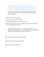ATI MENTAL HEALTH PROCTORED- EXAM 3 (2 VERSIONS) LATEST VERSION ALREADY TESTING WITH VERIFIED  QUESTIONS & ANSWERS