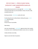 NUR 201 Exam 3 – Medical Surgical Nursing  (2026/2027 Latest Update)Verified Questions & Answers