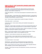 PUBLIC POLICY TEST EXAM WITH GRADED QUESTIONS AND ANSWERS -9