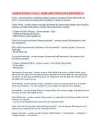 JOOSSE PUBLIC POLICY EXAM QUESTIONS WITH ANSWERS -4
