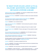 NC BLET STATE EXAM LATEST ACTUAL EXAM 200+ QUESTIONS AND CORRECT DETAILED ANSWERS AGRADE