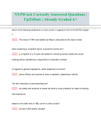NYPD test Correctly Answered Questions UpToDate  Already Graded A+