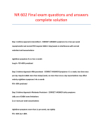 NR 602 Final exam questions and answers complete solution