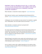 PROPHECY RELIAS PHARMACOLOGY RN A LATEST 2024 ACTUAL EXAM 110 QUESTIONS WITH VERIFIED ANSWERS