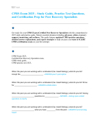 CPRS Exam 2025 – Study Guide, Practice Test Questions, and Certification Prep for Peer Recovery