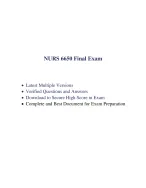NURS 6650 Final Exam (3 Versions, 225 Q & A, Latest-2025/ 2026) / NURS 6650N Final Exam / NURS6650 F...
