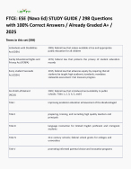 FTCE: ESE (Nava Ed) STUDY GUIDE / 298 Questions with 100% Correct Answers / Already Graded A+ /