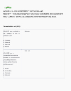 WGU D315 - PRE-ASSESSMENT: NETWORK AND SECURITY – FOUNDATIONS/ ACTUALS AN