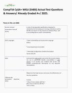 CompTIA CySA+ WGU (D483) Actual Test Questions & Answers/ Already Graded A+/