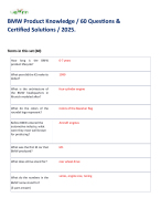 BMW Product Knowledge / 60 Questions & Certified Solutions / 2025.