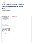 ASE A6 Test Prep (Electrical & Electronic Systems) Verified Questions & Answers / 2025.