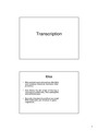 Transcription- cell and molecular biology notes