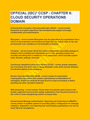 OFFICIAL (ISC)² CCSP - CHAPTER 6: CLOUD SECURITY OPERATIONS DOMAIN|UPDATED&VERIFIED|WITH  SOLUTIONS
