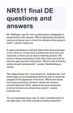 NR511 final DE questions and answers.