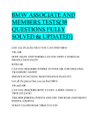 BMW ASSOCIATE AND MEMBERS TESTS(38 QUESTIONS FULLY SOLVED & UPDATED).