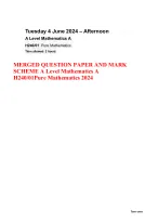 OCR 2024 A Level Mathematics A H240/03Pure Mathematics and Mechanics ...
