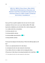 NR 511/ NR511 FINAL EXAM: (NEW 2025/ 2026 UPDATE) BUNDLED ALLTOGETHER.