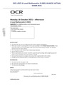 OCR /OCR A Level Mathematics B (MEI) H640/03 ACTUAL  EXAM 2023