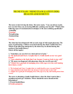 NR 302 EXAM  NR302 EXAM (LATEST-2024) HEALTH ASSESSMENT I-LATEST