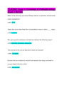 NUR2063 Exam 1: Essentials of Pathophysiology Exam 1 Review /Latest Updated/Guaranteed A+ Guide