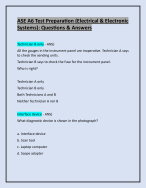 ASE A6 Test Preparation (Electrical & Electronic Systems): Questions & Answers