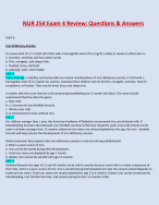 NUR 254 Exam 4 Review|Questions & Answers|Latest Updated A+ Score Guide