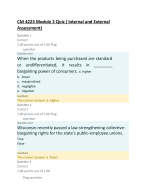 CM 4223 Module 2 Quiz ( Internal and External Assessment) Questions & Answers