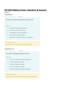 CM 4223 Midterm Exam: Questions & Answers: Latest Updated Solution