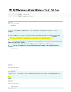 CM 4223 Module 4 Exam (Chapter 5-6 ) Fall Quiz: Questions & Answers: Updated A+ Score Solution