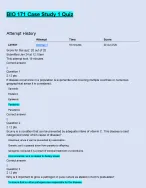 BIO 171 Case Study 1 Quiz|Questions & Answers|Latest Updated A+ Score Solution
