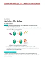 BIO 171 Microbiology: BIO 171 Module 2 Study Guide:Latest Updated Solution