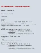 ISYE 6644 Week 2 |ISYE 6644 Week 2 Homework Simulation|Questions & Answers| Latst Updated