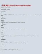 ISYE 6644 Week 8|ISYE 6644 Week 8 Homework Simulation|100% Verified Questions & Answers|Up