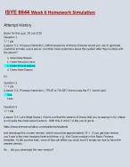 ISYE 6644 Week 6|ISYE 6644 Week 6 Homework Simulation|100% Verified Questions & Answers