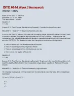 ISYE 6644 Week 7|ISYE 6644 Week 7 Homework|Questions & Answers|Updated Guide Solution