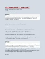 ISYE 6644 Week 13|ISYE 6644 Week 13 Homework Simulation|Questions & Answers| Updated